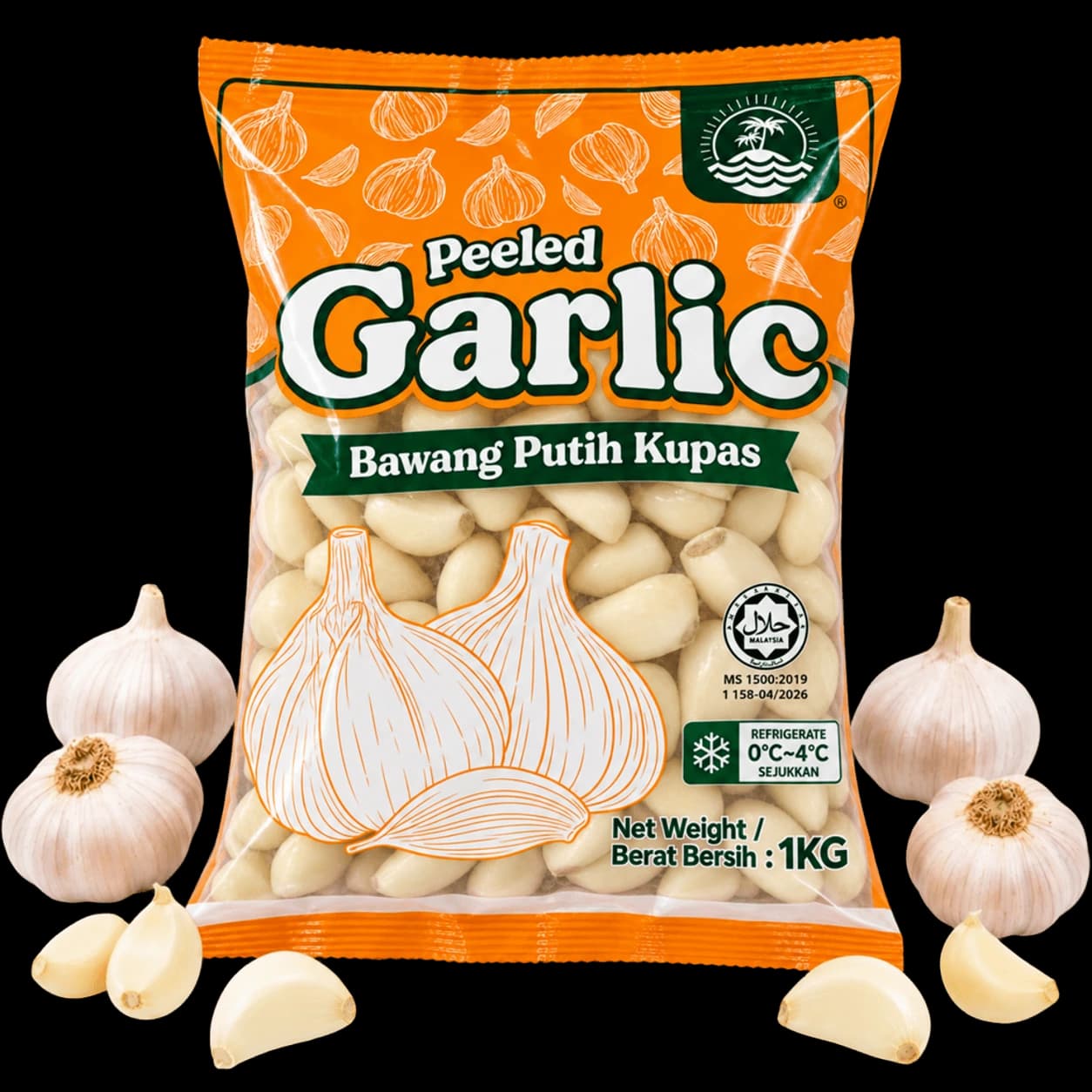BLP Fresh Pack – Bulk Packed Peeled Garlic 1KG