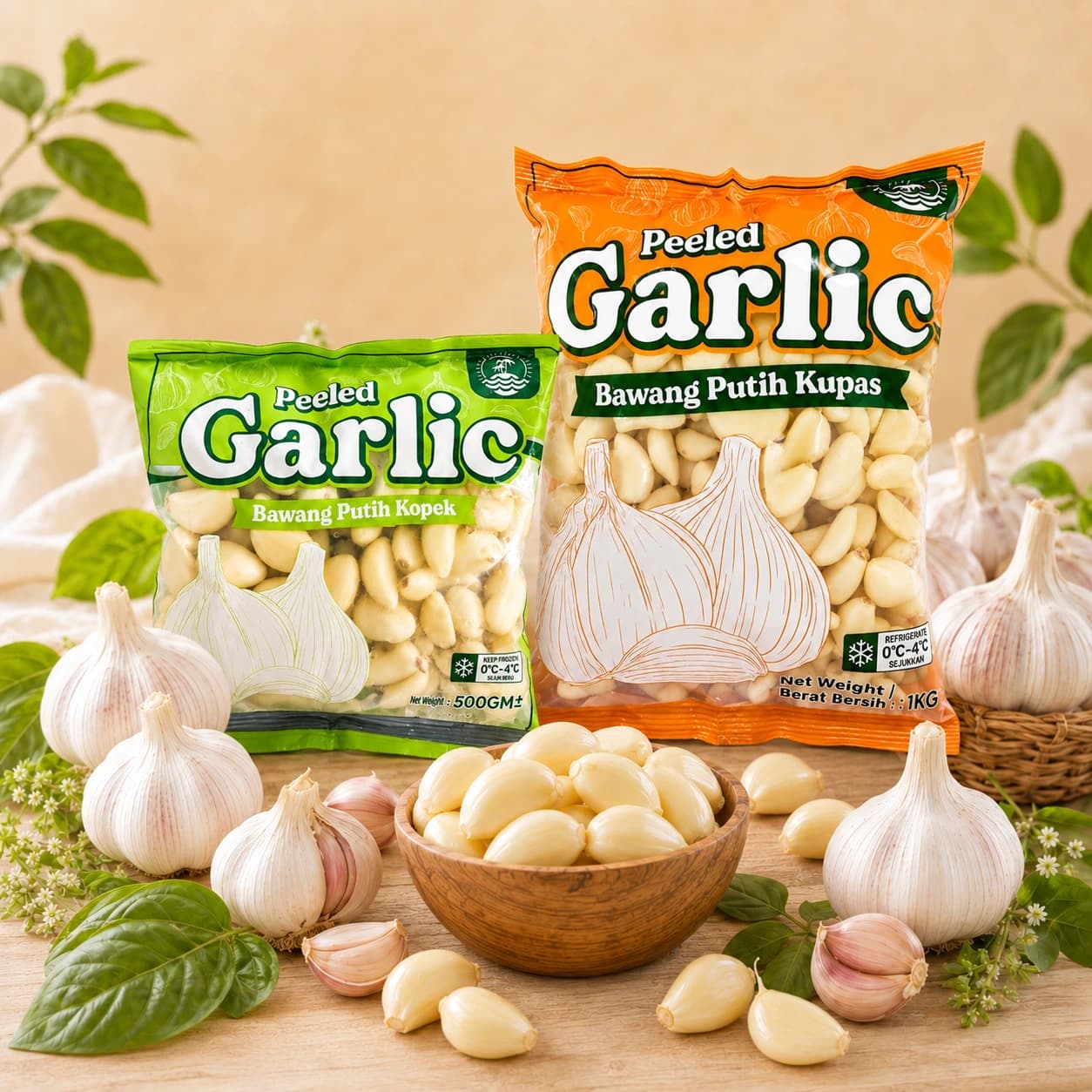 Peeled Garlic pack
